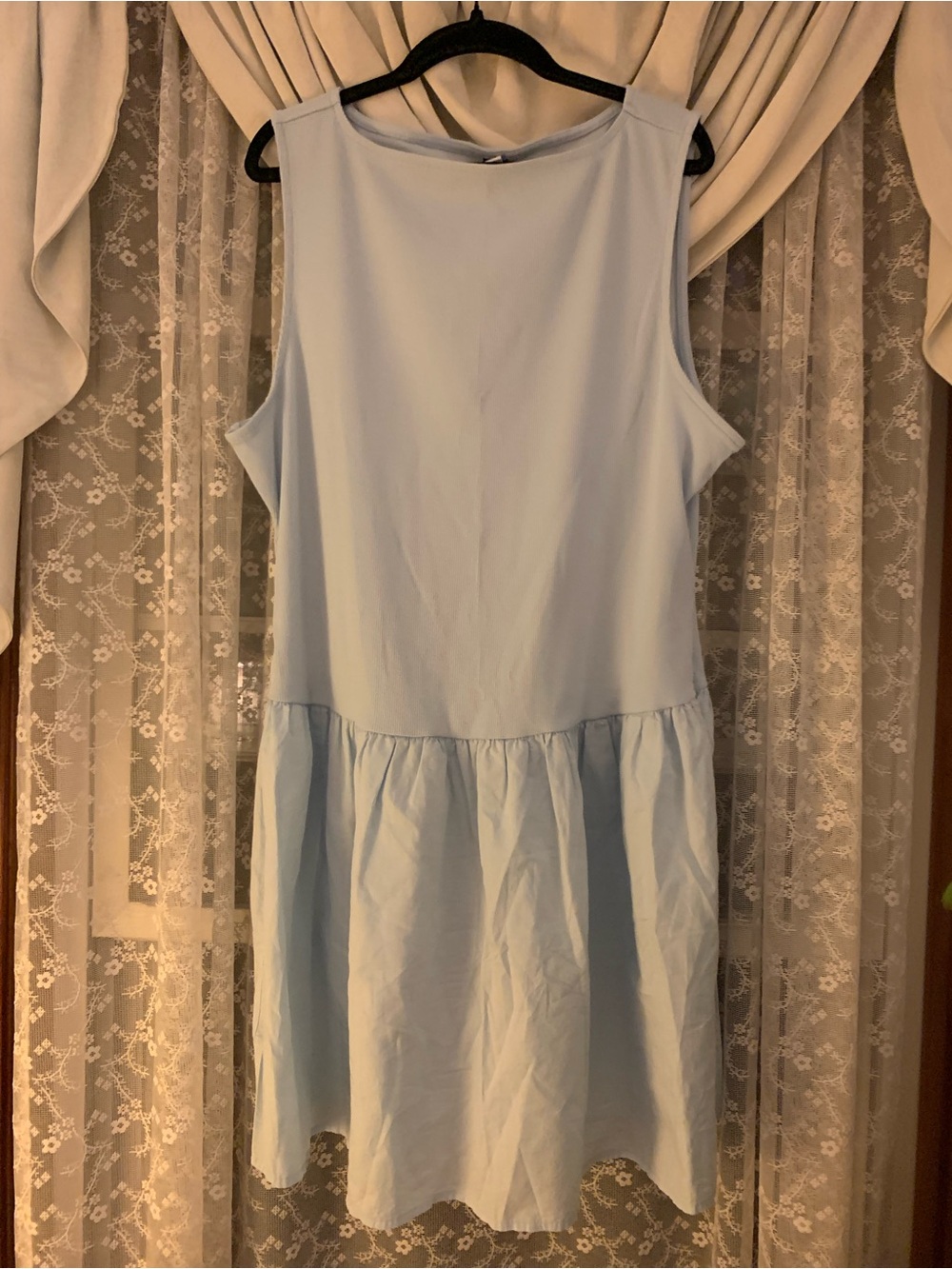 Old Navy Light Blue Sleeveless Drop-Waist Dress